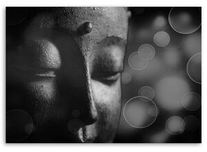 Obraz na plátně Buddha Zen černobílý - 60x40 cm