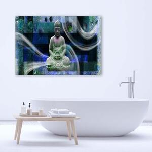 Obraz na plátně Buddha Feng Shui modrý - 60x40 cm