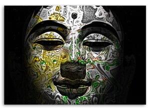 Obraz na plátně Abstraktní malování Buddhy na obličej - 120x80 cm