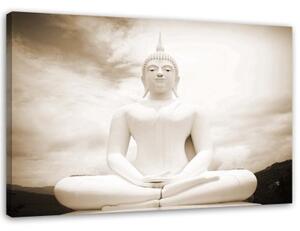 Obraz na plátně Lázně White Buddha - 100x70 cm