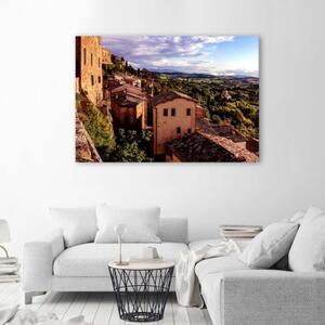 Obraz na plátně Itálie Krajina Toskánsko - 100x70 cm