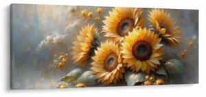 Obraz - Maľba slnečníc (120x50 cm)