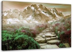 Obraz na plátně Hory s mlhou - 120x80 cm