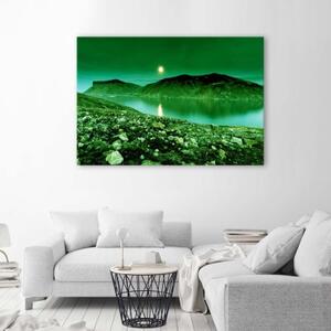 Obraz na plátně Zelená horská krajina - 60x40 cm