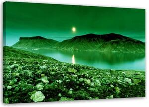 Obraz na plátně Zelená horská krajina - 100x70 cm