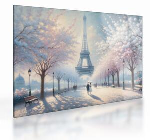 Sklenený obraz - Maľba z Paríža (70x50 cm)