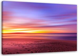 Obraz na plátně Fialový západ slunce - 120x80 cm