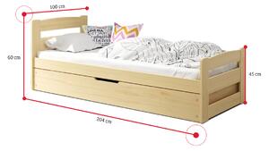 Detská posteľ ARDENT P1, biela, 90x200 cm + matrac + rošt ZADARMO
