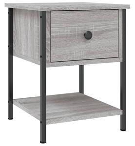 Nočný stolík sivý sonoma 34x35,5x45 cm spracované drevo