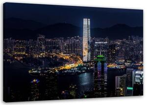 Obraz na plátně Mrakodrapy Skyline City - 100x70 cm