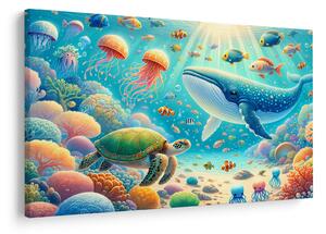 Obraz - Svet pod hladinou (90x60 cm)