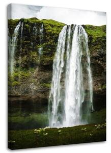 Obraz na plátně Vodopád Les Příroda Hora - 40x60 cm