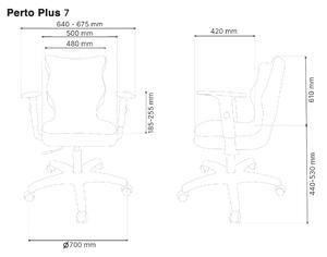 Kancelárska stolička Perto Plus 7 - antracit