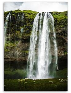 Obraz na plátně Vodopád Les Příroda Hora - 40x60 cm