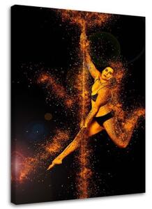 Obraz na plátně Tanec s píšťalami Zlatá žena - 40x60 cm