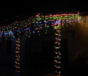Vianočný svetelný záves 300 LED, 2.48 W, 15 m - farebný
