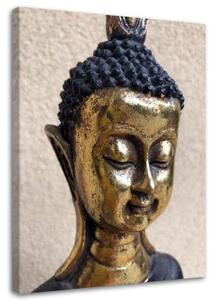 Obraz na plátně Buddha Gold Spa Zen - 40x60 cm
