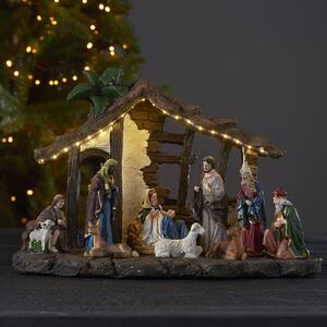 LED dekoratívne svetlo Nativity, na batérie, 37 cm