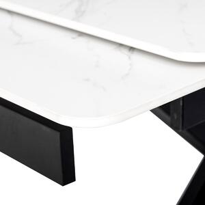 Jedálenský stôl Hefin-450m-BK (čierna + biela) (pre 4 až 6 osôb). Vlastná spoľahlivá doprava až k Vám domov. 1042754