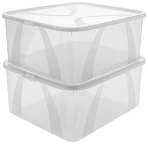 SADA ÚLOŽNÝCH BOXOV 2 ks 19 l Rotho - Úložné boxy & dekoračné boxy
