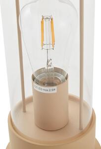 Nabíjacia stolová lampa Lindby Yvette, marhuľová, IP44, dotykový stmievač