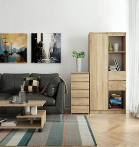 Ak furniture Komoda CL5 40 x 92 cm hnedá II
