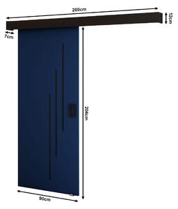Posuvné dvere 90 cm Bethany VI (tmavomodrá + čierna matná). Vlastná spoľahlivá doprava až k Vám domov. 1043499