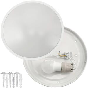 ECO LIGHT LED stropné svietidlo 2xE27 guľatá biela + 2x E27 10W neutrálna biela žiarovka