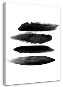 Obraz na plátně Abstraktní černá a bílá - 40x60 cm