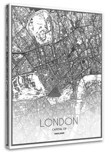 Obraz na plátně Mapa londýnské City - 40x60 cm
