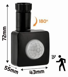 BERGE LED reflektor 200W - senzor pohybu PIR - studená biela