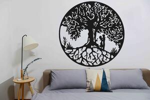 Drevený strom života na stenu - Rodina kruh