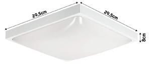 ECO LIGHT LED stropné svietidlo 2xE27 štvorcové biele