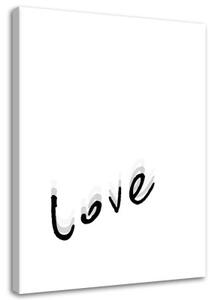 Obraz na plátně Typografický nápis Love Love - 40x60 cm