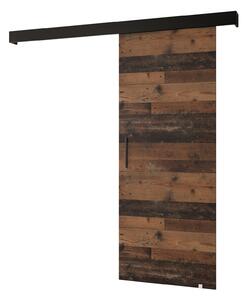 Posuvné dvere 90 cm Sharlene I (drevo old style + čierna matná + čierna). Vlastná spoľahlivá doprava až k Vám domov. 1043618