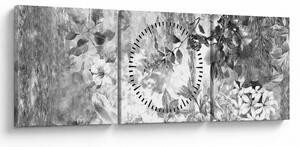 Obraz - Romantická záhrada (s hodinami) (90x30 cm)