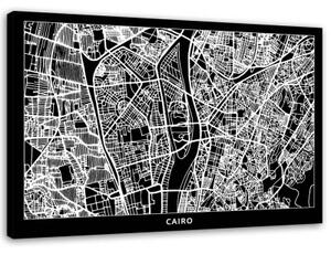 Obraz na plátně Plán města Káhira - 120x80 cm