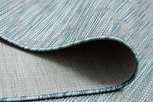 Šnúrkový koberec SIZAL PATIO 3069 Vzor marocká mreža, plocho tkaný, modrý