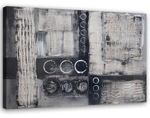 Obraz na plátně Abstraktní šedá malba - 90x60 cm