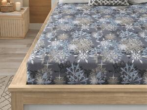 Plachta z mikrovlákna SNOWFLAKE modrosivá 90x200 cm