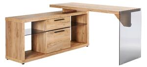ROHOVÝ PÍSACÍ STÔL, farba duba, 141,8/140/74 cm MID.YOU - Online Only kancelárie, Online Only
