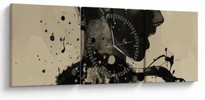Obraz - Jazz woman (s hodinami) (90x30 cm)