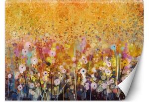 Fototapeta, Louka s květinami barevná abstrakce - 350x245 cm