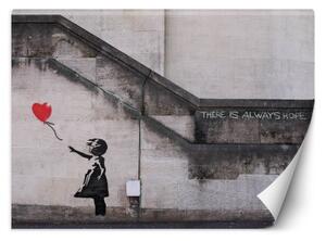 Fototapeta, Banksy Dívka s balónkem Graffiti - 368x254 cm