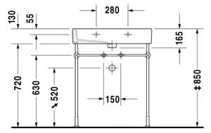Duravit Vero - Umývadlo do nábytku 700x470 mm, s prepadom, biela 0454700000