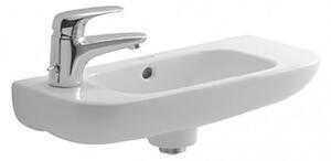 Duravit D-Code - Umývadielko 500x220 mm, otvor pre batériu vľavo, biela 07065000092