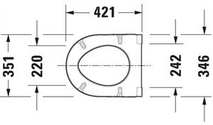 Duravit Starck 3 - WC sedátko so sklápacou automatikou, biela 0063890000