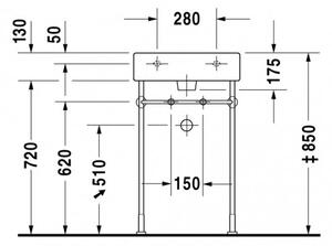 Duravit Vero - Umývadlo do nábytku 500x470 mm, biela 0454500000