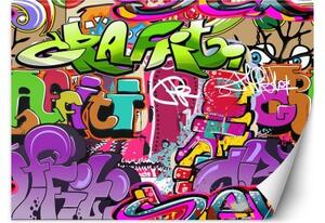 Fototapeta, Graffiti umění v neonových barvách - 300x210 cm