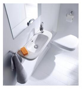 Duravit D-Code - Umývadielko 500x220 mm, otvor pre batériu vľavo, biela 07065000092